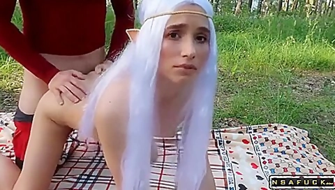 Kinky Amateur teen 18+ Getting Rammed Doggystyle In The Out