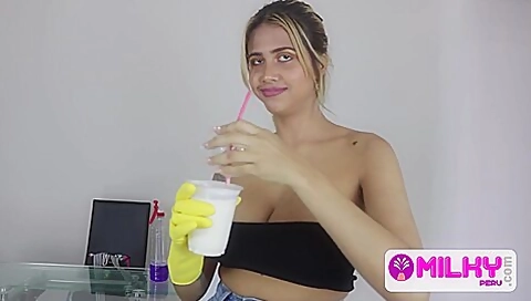 Beautiful Latina With Big Tits Cleans My House And My Cock