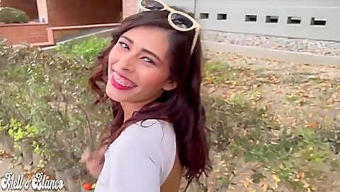 Cute teen 18+ Girl With With A Petite Tits Get Pussy Fucked By A Stranger That She Founds In The Streets